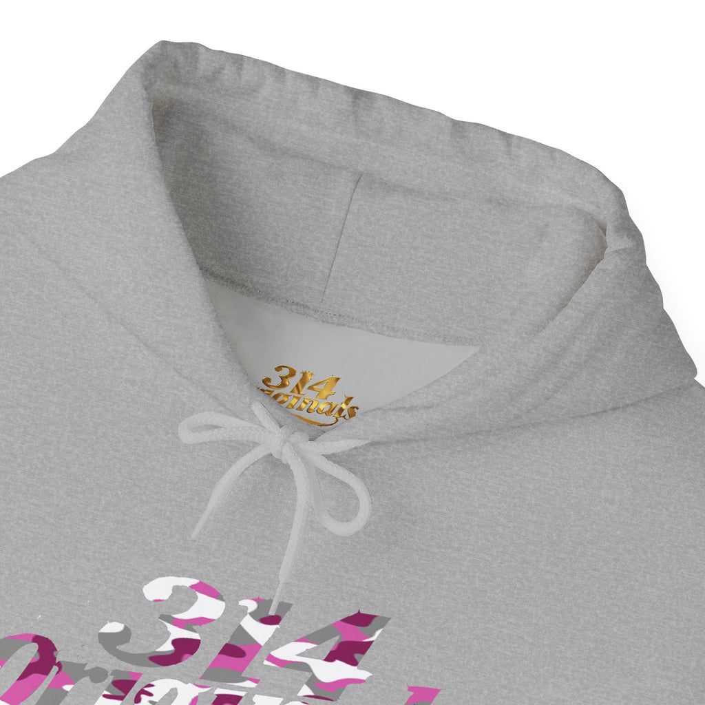 Pink Camo '314' Script Hoodie — City Pride Casual Pullover - 314 Originals