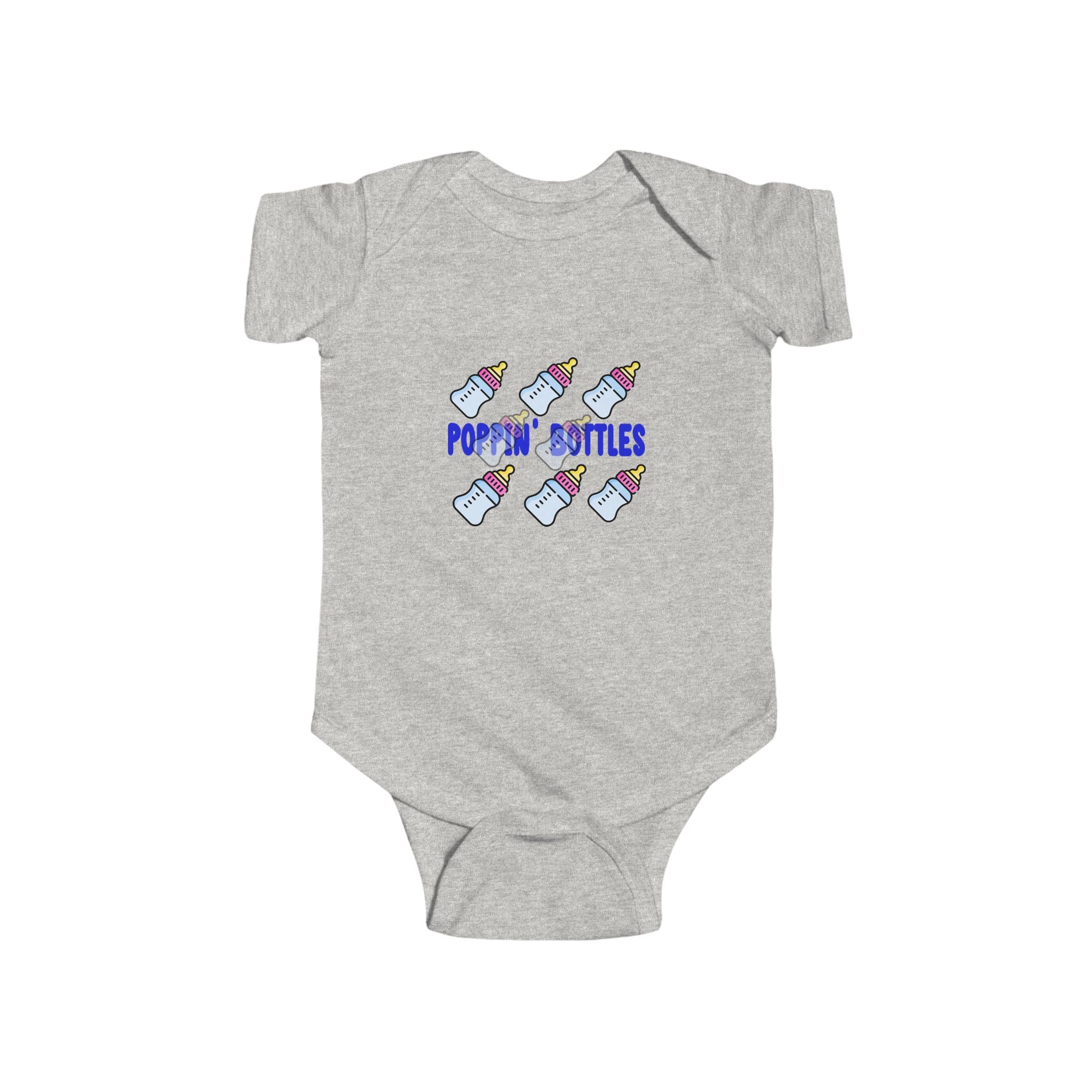 Infant Bodysuit — "Poppin' Bottles" Cute Baby Bottle Graphic Onesie - 314 Originals
