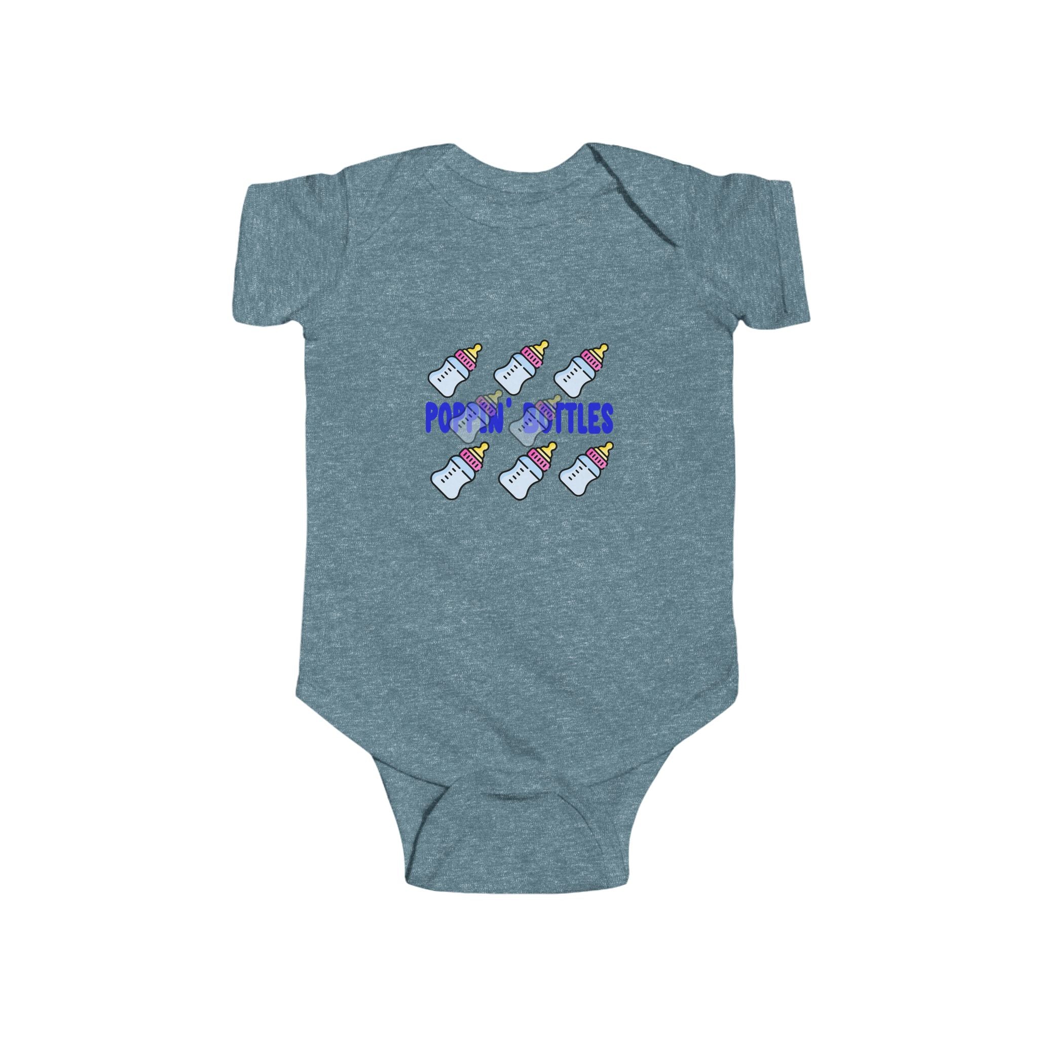 Infant Bodysuit — "Poppin' Bottles" Cute Baby Bottle Graphic Onesie - 314 Originals