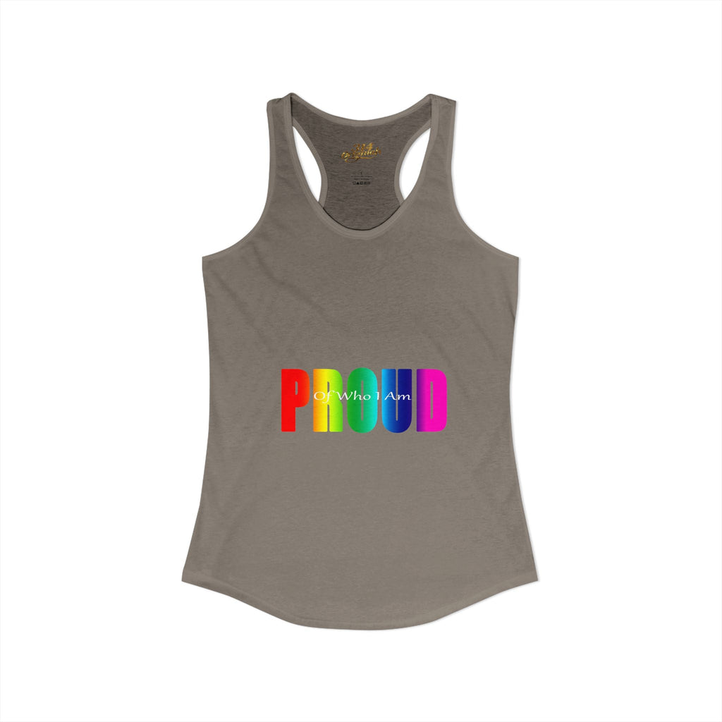 'PROUD' Women's Ideal Racerback Tank Printify Tank Top  314 Originals