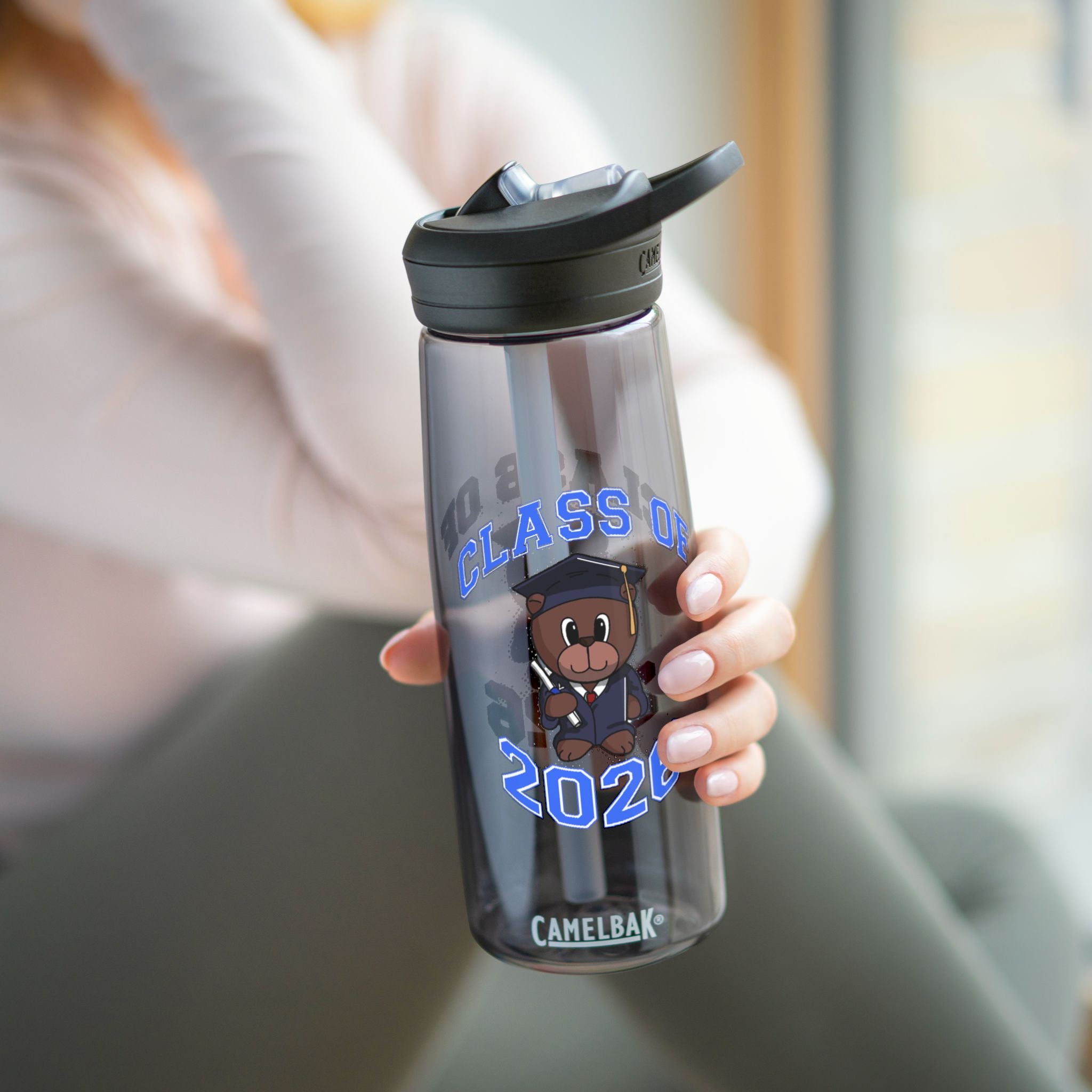 Class of 2026 Graduation Bear Design Water Bottle