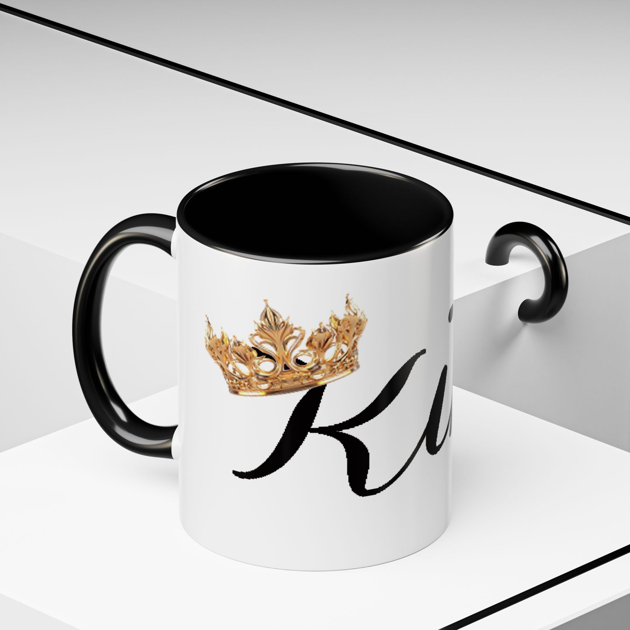 King Script Accent Coffee Mug — Crowned 'King' Ceramic Coffee Cup (11/15oz) - 314 Originals