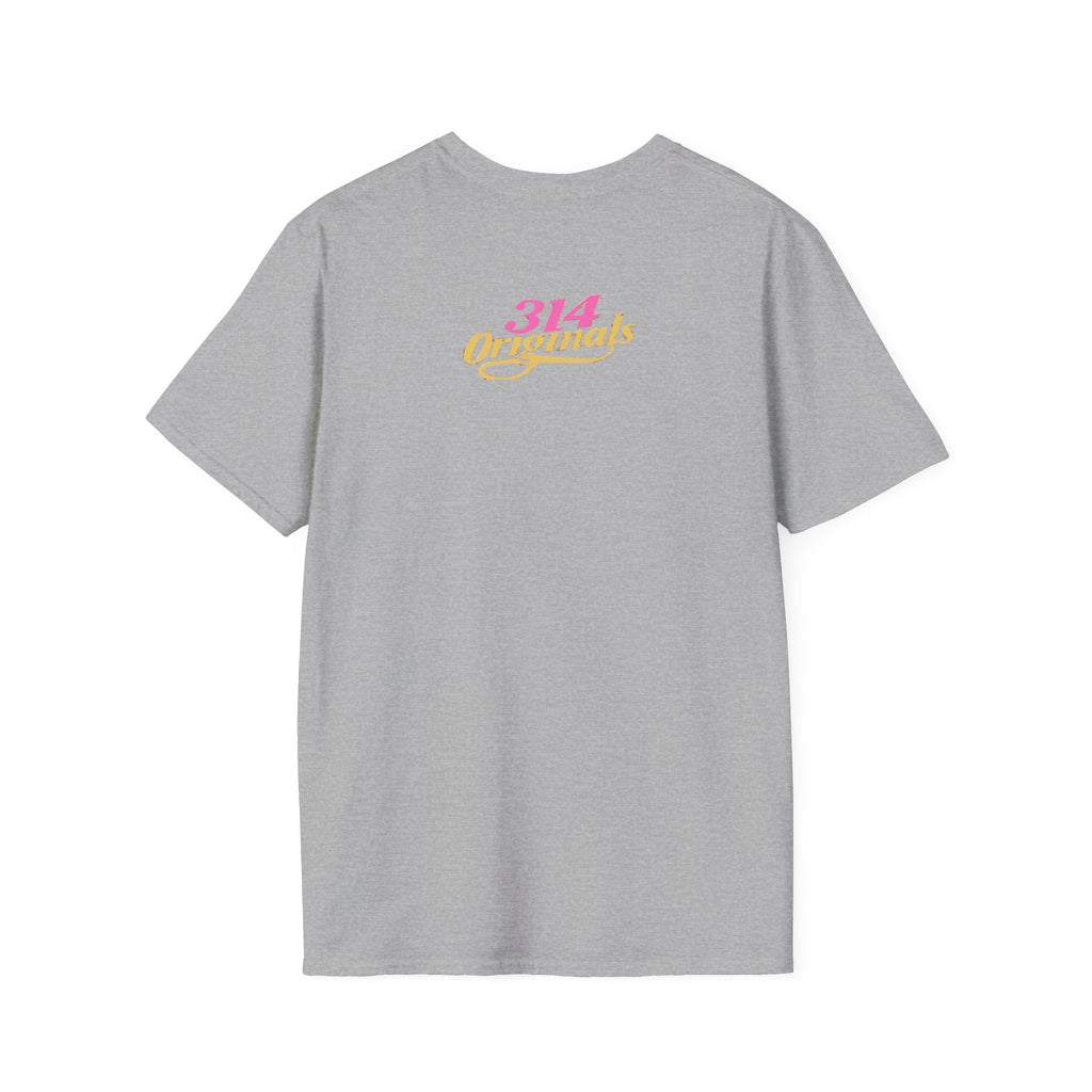 Queen Q Crown T‑Shirt — Pink & Gold Heart Logo Tee