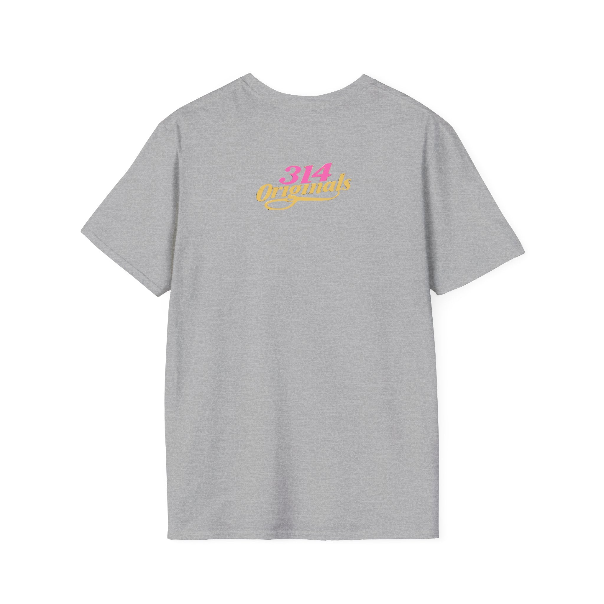 Queen Q Crown T‑Shirt — Pink & Gold Heart Logo Tee