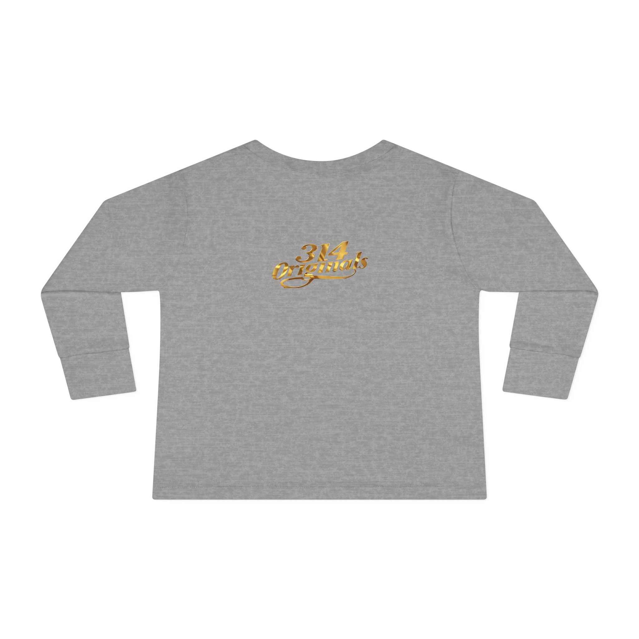 Prince Toddler Long Sleeve Tee — Gold Crown Script Printify Kids clothes  314 Originals