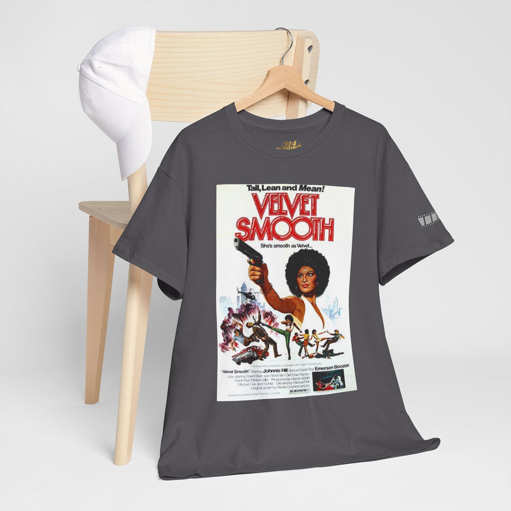 Velvet Smooth Retro Movie Poster Tee — Vintage Blaxploitation Graphic T-Shirt Printify T-Shirt  314 Originals