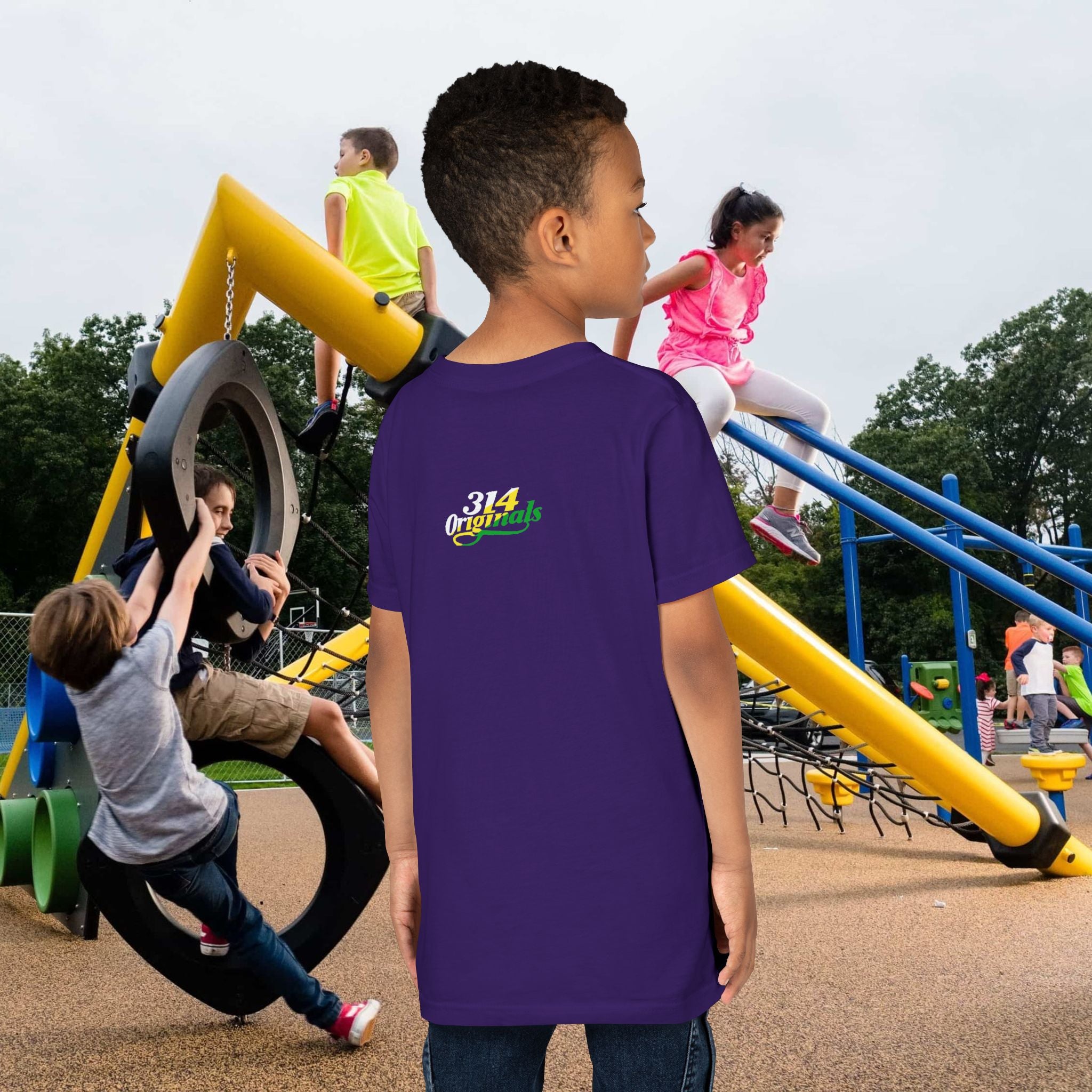 Boys "Favorite Kid" Retro Yellow & Green Graphic T-Shirt - 314 Originals