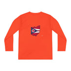 Ohio Flag Youth Long Sleeve Tee — Youngstown Text Graphic - 314 Originals