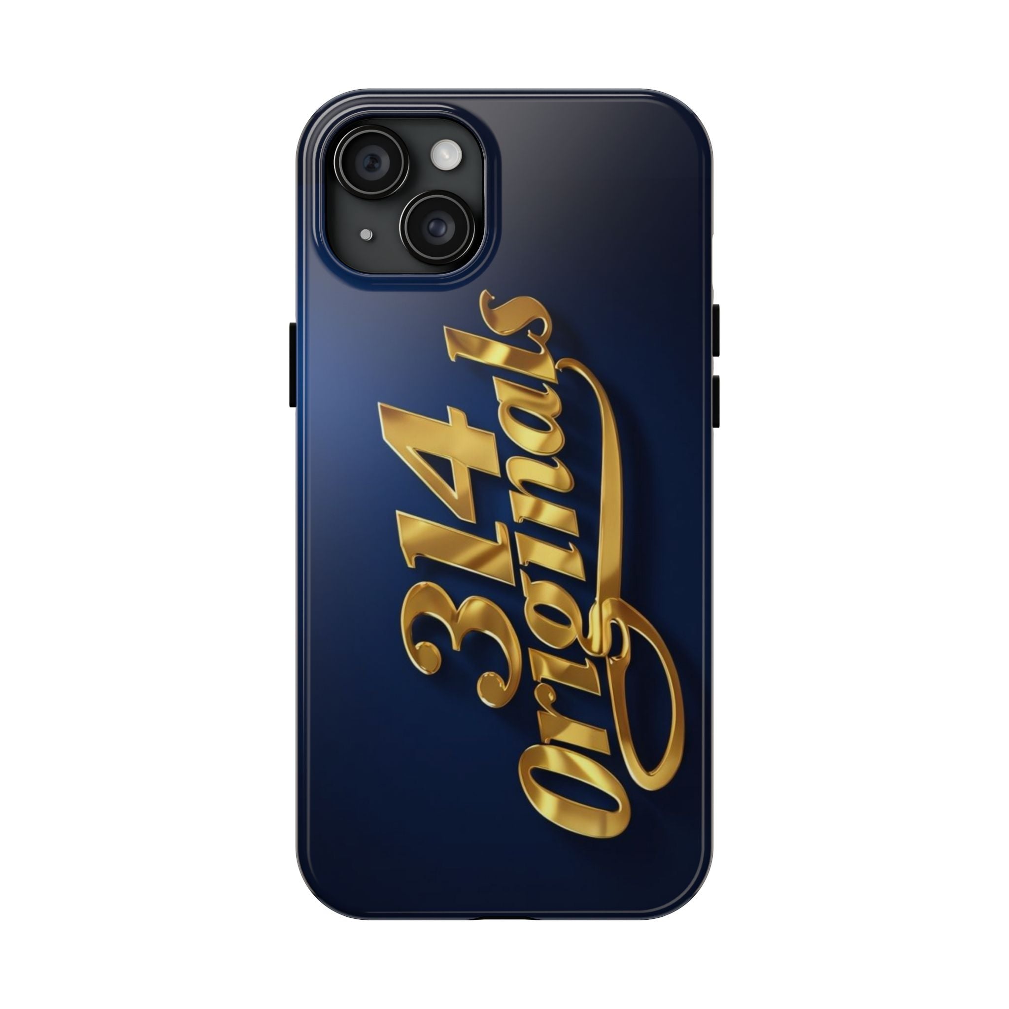 "314 Originals" Gold Script on Navy Tough Protective Case Printify Phone Case  314 Originals