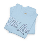 The Lou Script Light Blue Tee — Vintage Script Graphic T-Shirt - 314 Originals