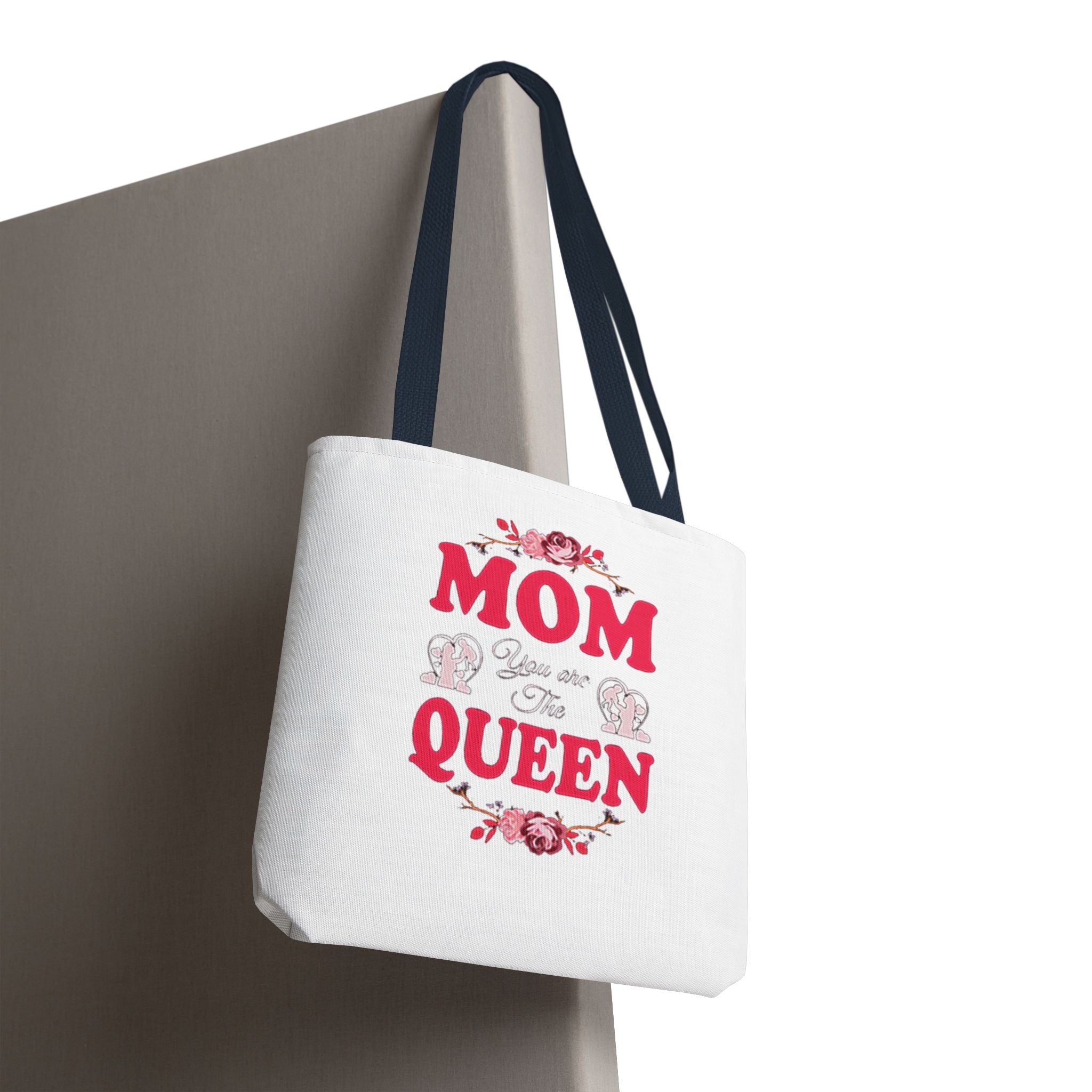"Mom You're the Queen" Floral Mother's Day Tote Bag Printify Bags  314 Originals