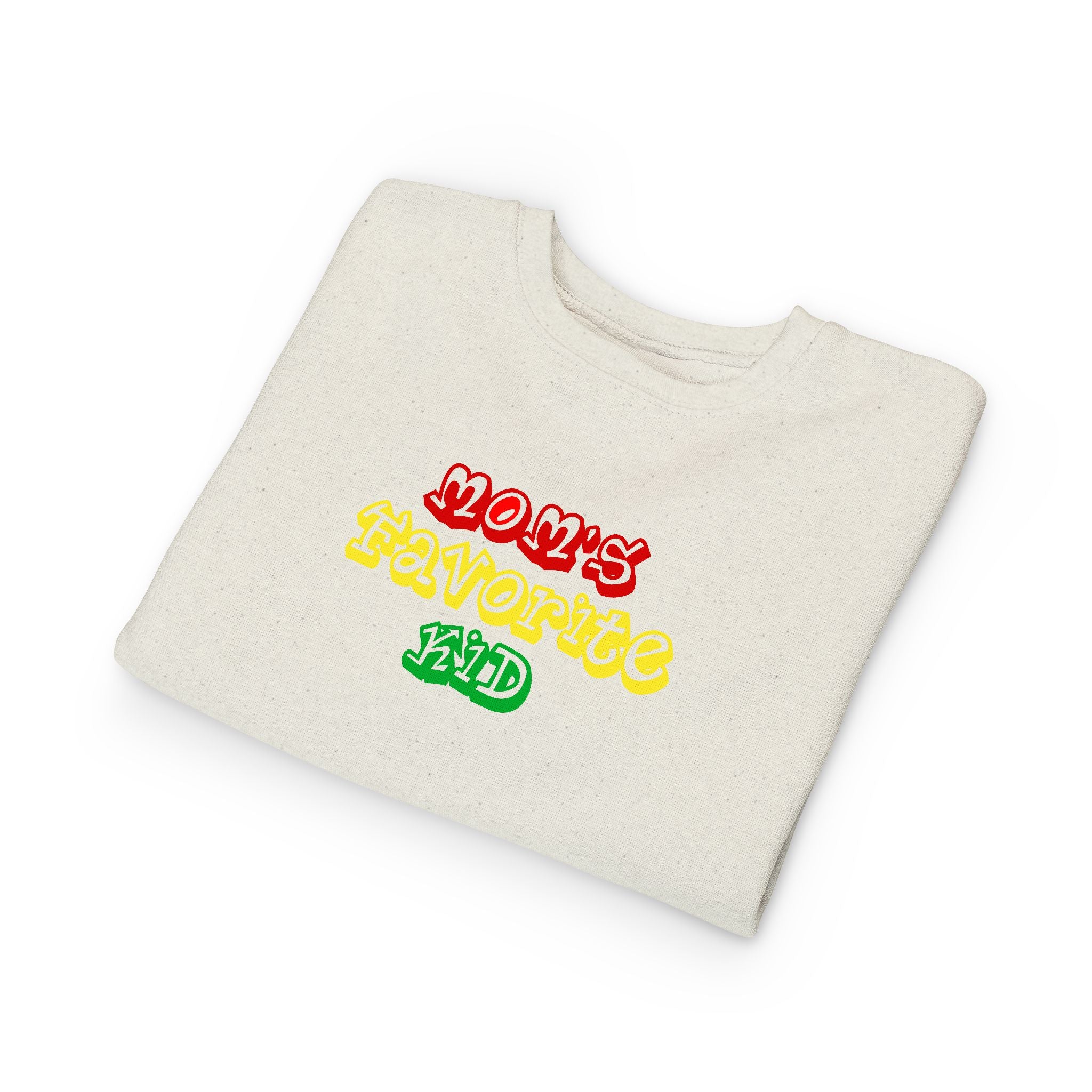 Mom's Favorite Kid Toddler Sweatshirt — Colorful Retro Rasta Kids Pullover