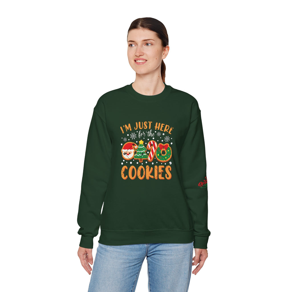 Christmas Cookie Sweatshirt - "I'm Just Here for the Cookies" Holiday Crewneck - 314 Originals