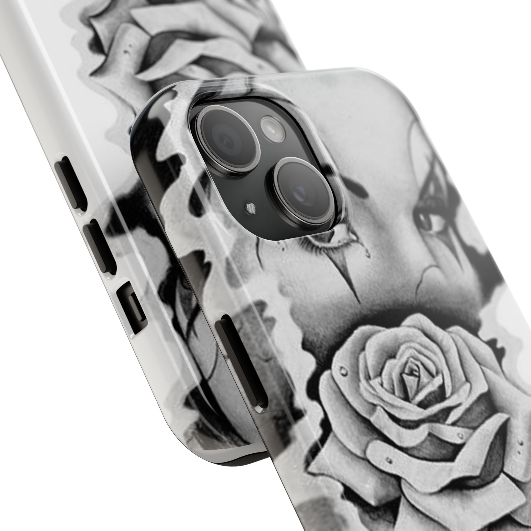 Noir Clown Face with Rose Shockproof Phone Cover - 314 Originals