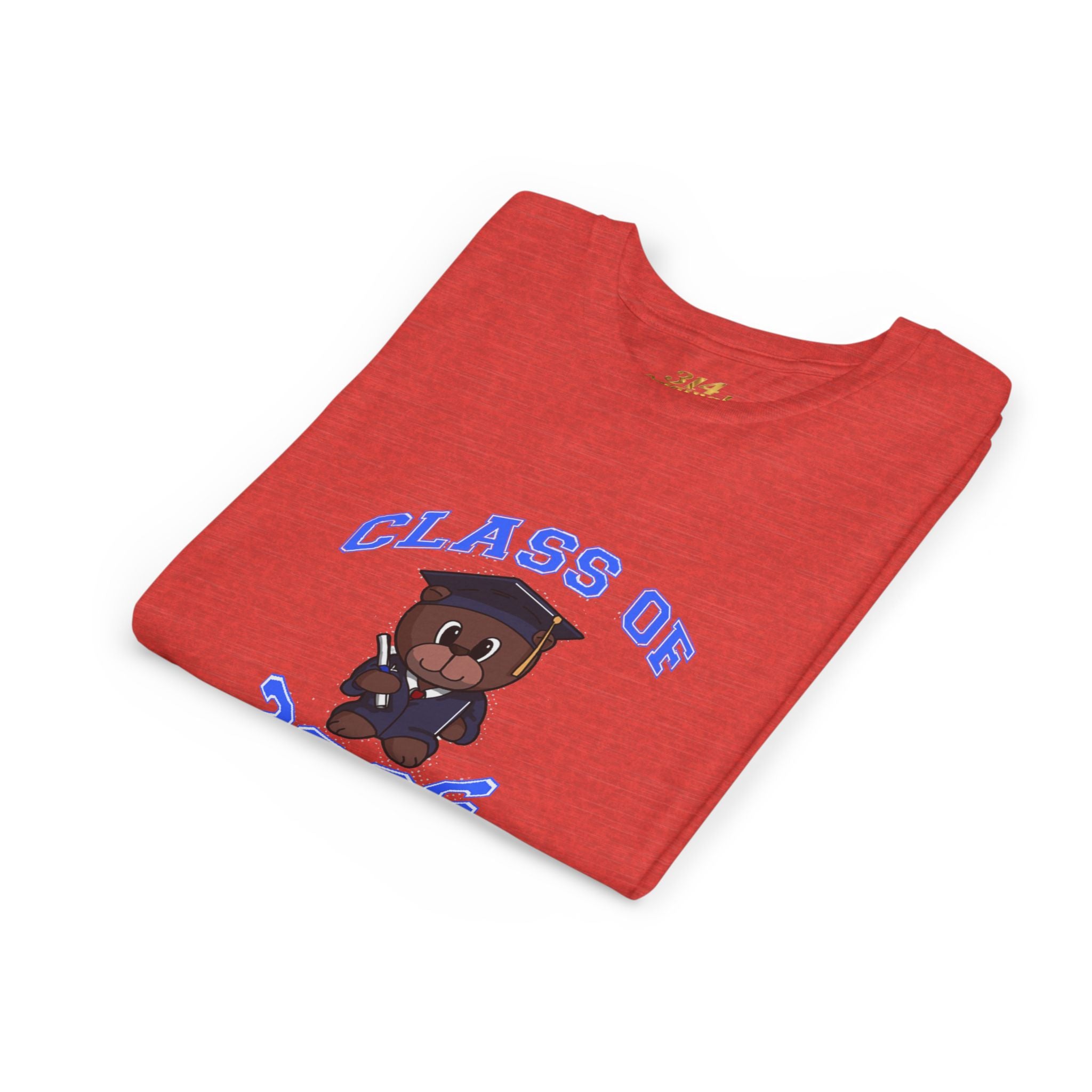 Class of 2026 Kids Graduation T‑Shirt — Cute Graduate Bear Youth Tee