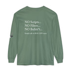 Tell It Like It Is Long Sleeve Tee — "No Scripts... No Filters... No Bullsh*t" Statement Shirt Printify Long-sleeve  314 Originals