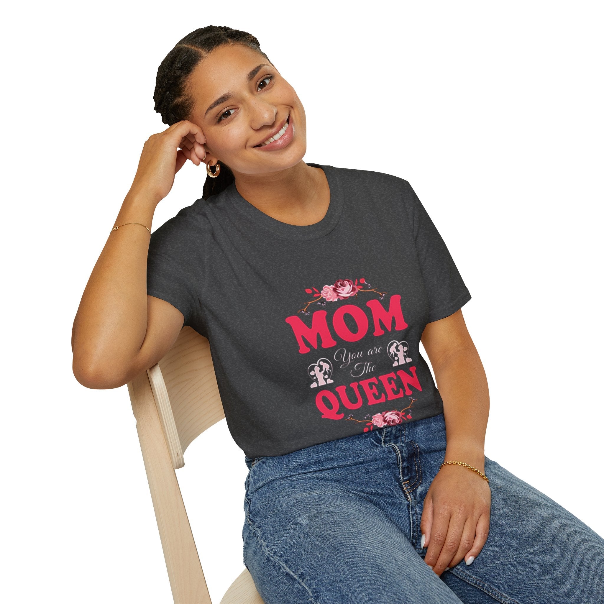 Mom You Are The Queen T‑Shirt — Floral Mother's Day Gift Printify T-Shirt  314 Originals