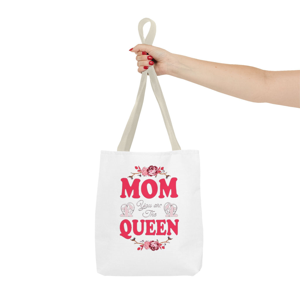 "Mom You're the Queen" Floral Mother's Day Tote Bag Printify Bags  314 Originals