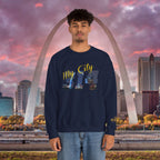 314 City Crewneck Sweatshirt — St. Louis Skyline Graphic - 314 Originals