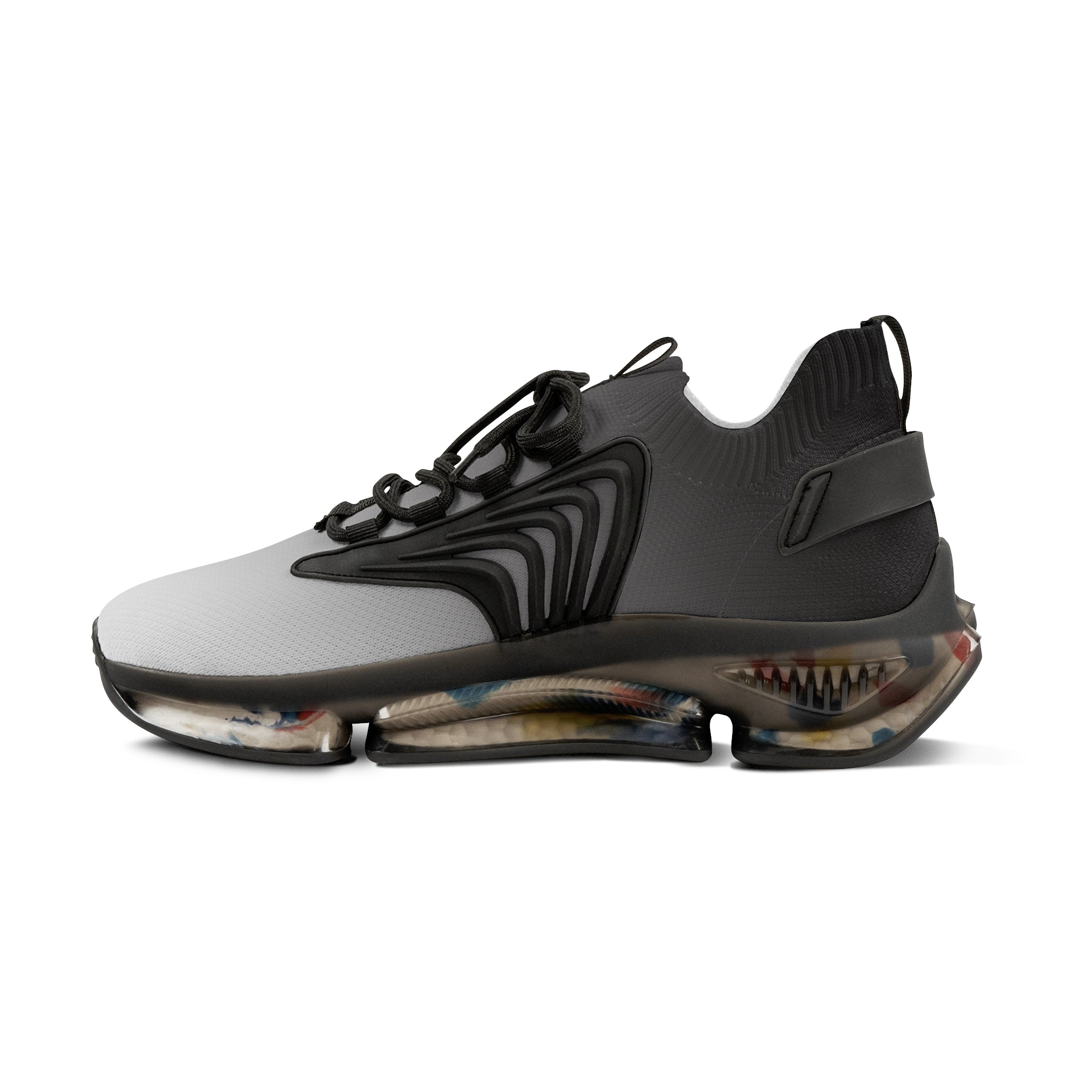 Men's Black and Smoke Mesh Sneakers — Breathable Lightweight Running Shoes with 314 Originals Accent - 314 Originals