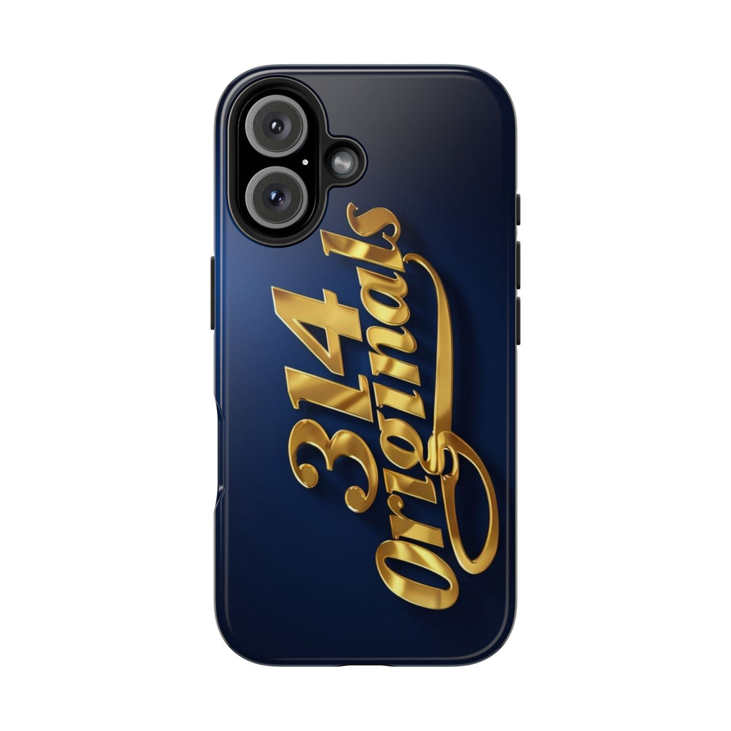 "314 Originals" Gold Script on Navy Tough Protective Case Printify Phone Case  314 Originals