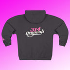 'Queen' Chest Logo Zip Hoodie — Women's Urban Streetwear Printify Hoodie  314 Originals