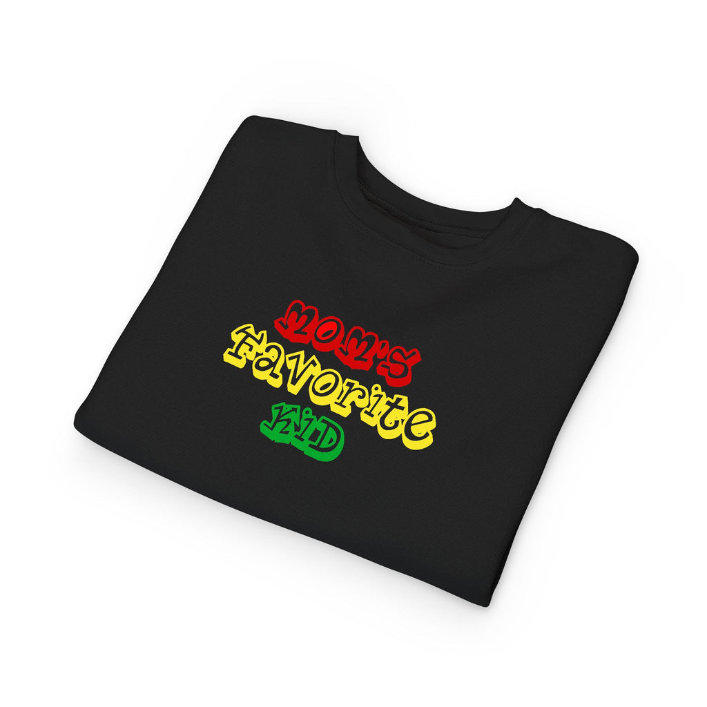 Mom's Favorite Kid Toddler Sweatshirt — Colorful Retro Rasta Kids Pullover
