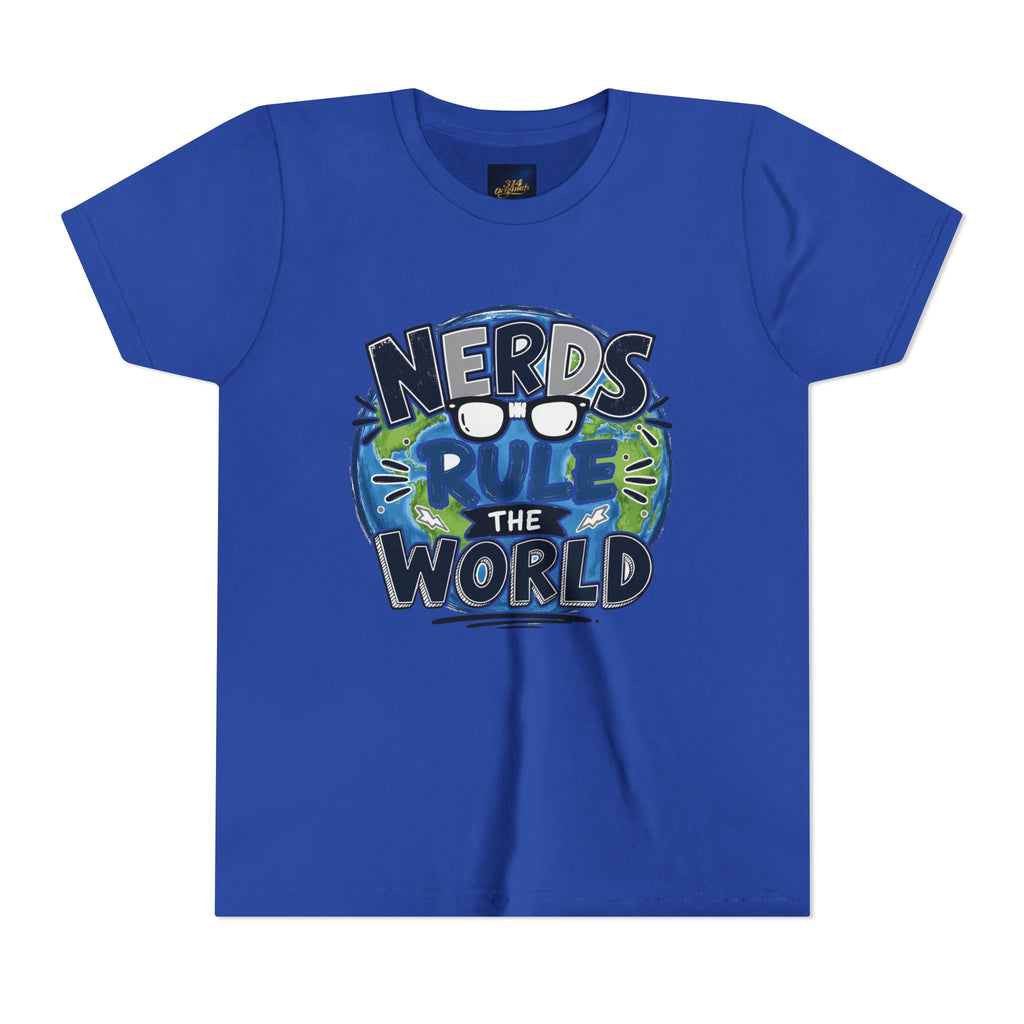 "Nerds Rule the World" Graphic Youth Girls Tee Shirt