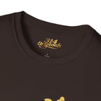 Queen Q Crown T‑Shirt — Pink & Gold Heart Logo Tee