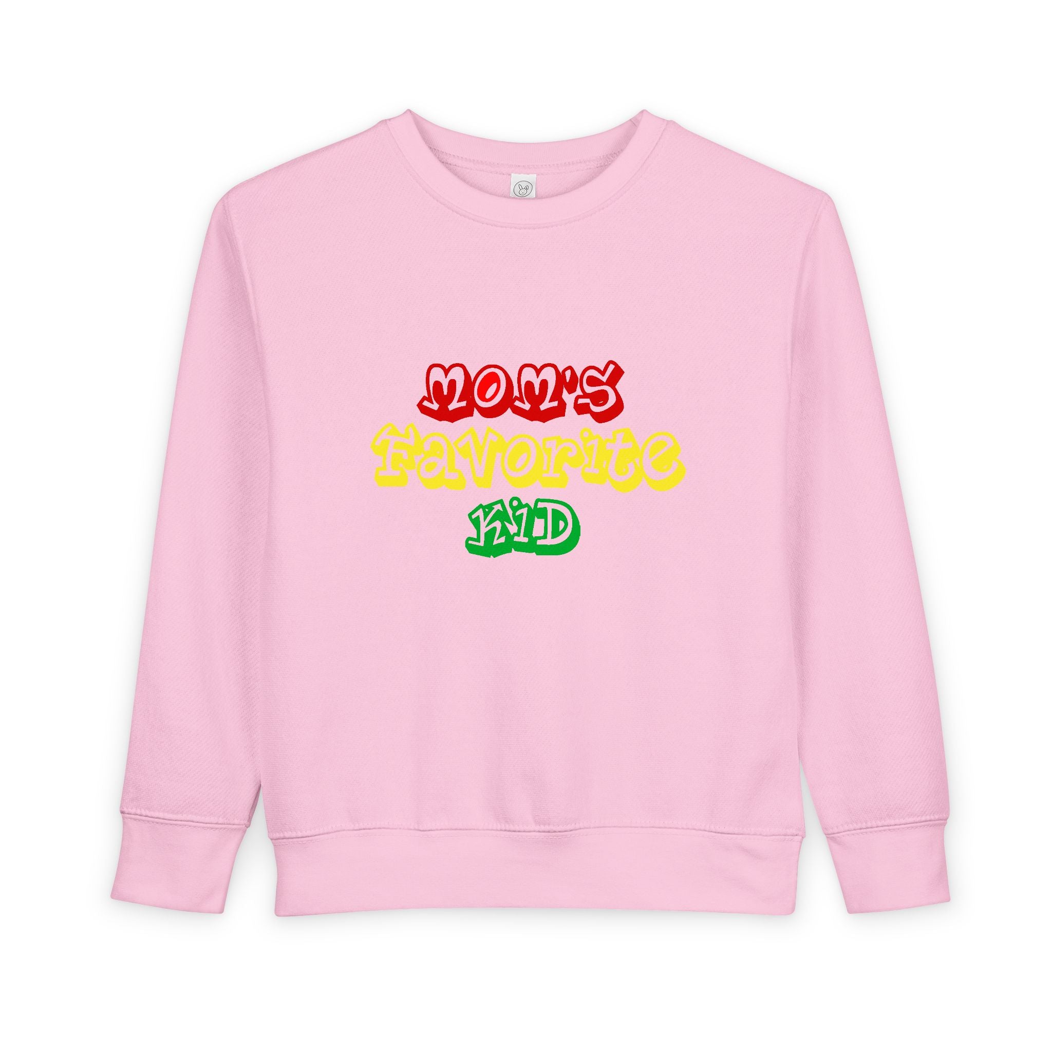 Mom's Favorite Kid Toddler Sweatshirt — Colorful Retro Rasta Kids Pullover