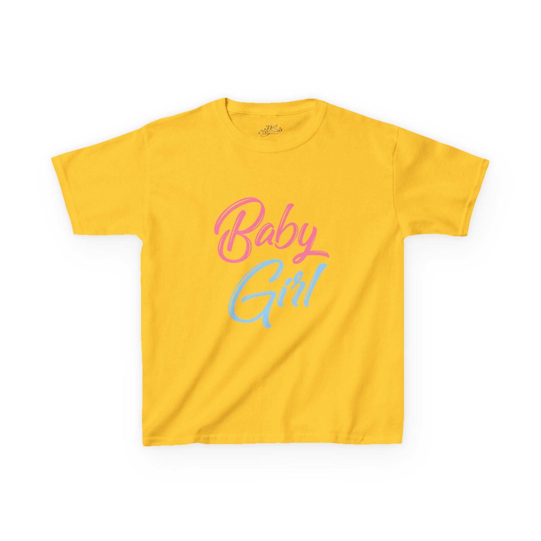 "Baby Girl" Pastel Script Shirt