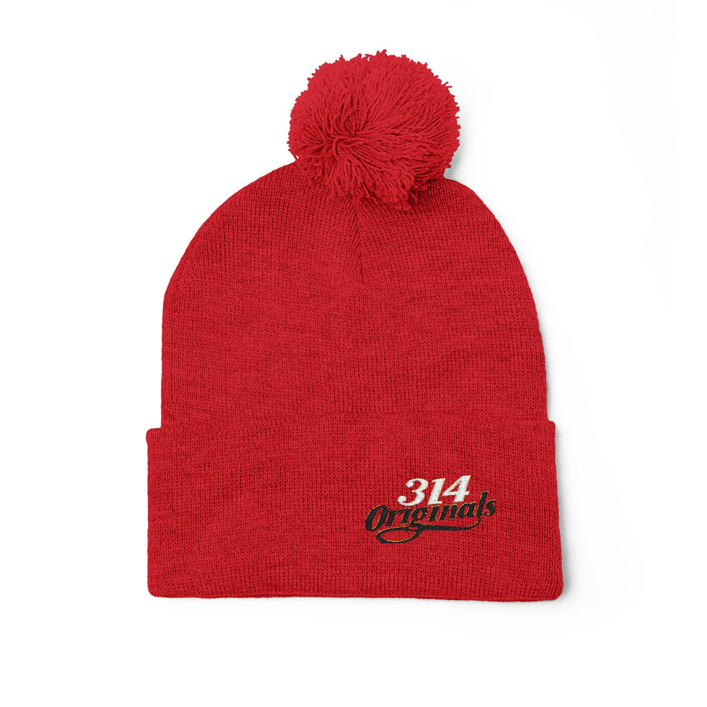 Embroidered Pom-Pom Knit Cap — "314 Originals" Beanie - 314 Originals
