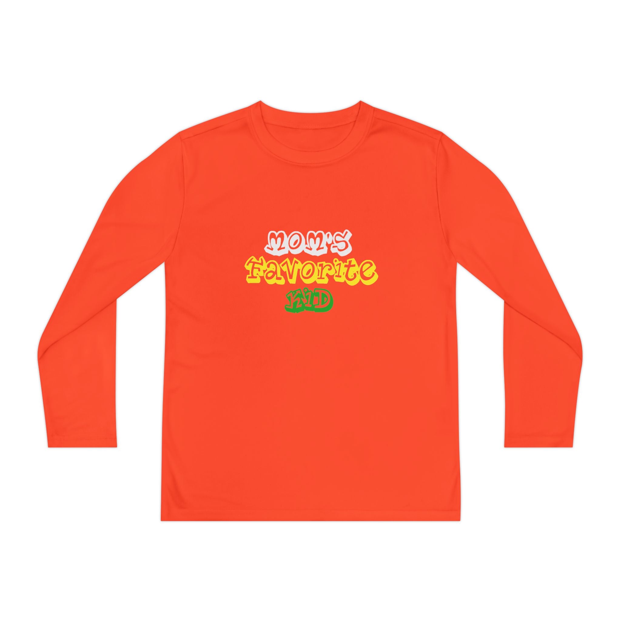 "Mom's Favorite Kid" Youth Long Sleeve Tee —  Retro Graphic