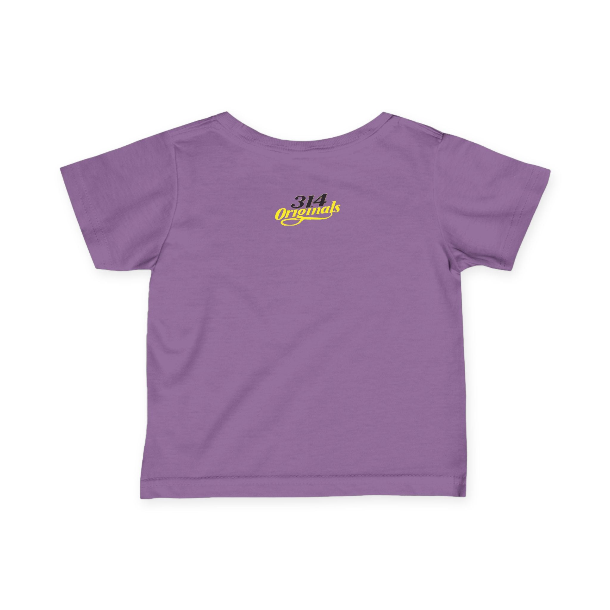 "Caution: Cuteness Overload" —  Baby T‑Shirt (Yellow Warning Sign) - 314 Originals