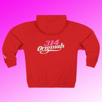 'Queen' Chest Logo Zip Hoodie — Women's Urban Streetwear Printify Hoodie  314 Originals