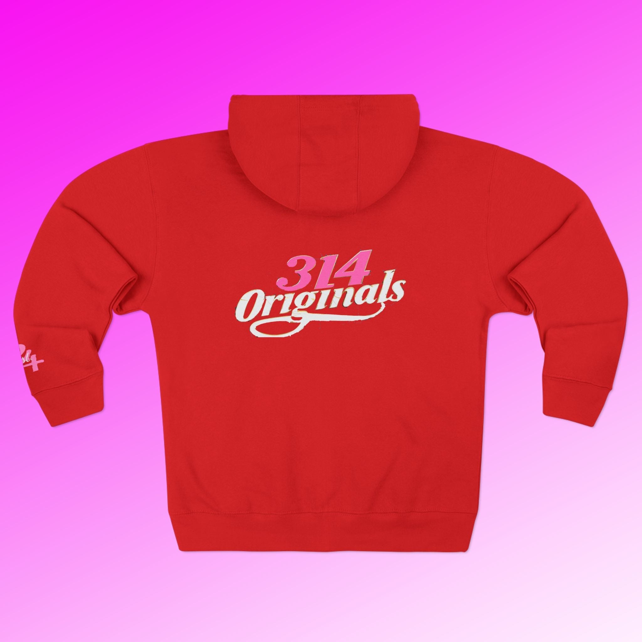 'Queen' Chest Logo Zip Hoodie — Women's Urban Streetwear Printify Hoodie  314 Originals