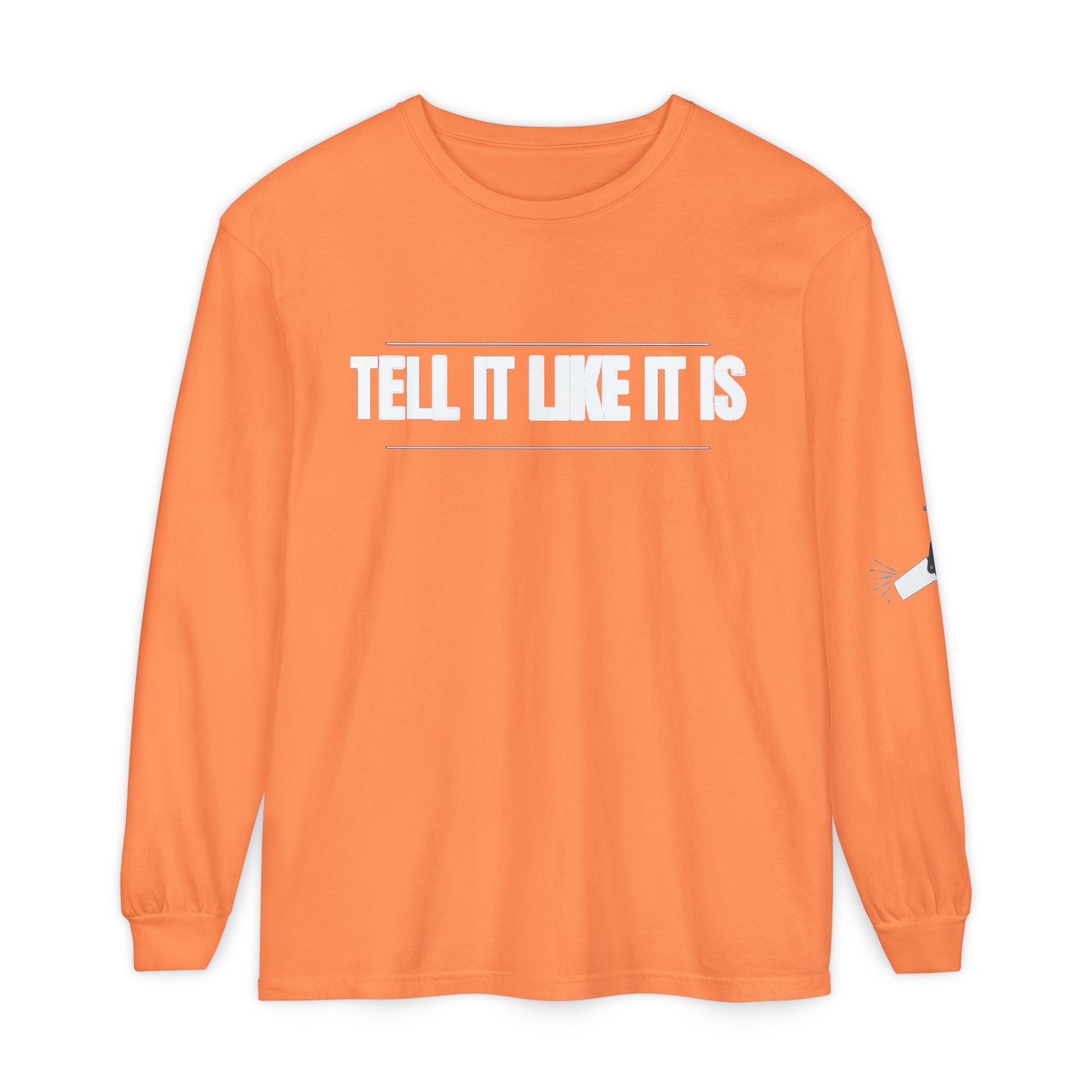 Tell It Like It Is Long Sleeve Tee — "No Scripts... No Filters... No Bullsh*t" Statement Shirt Printify Long-sleeve  314 Originals