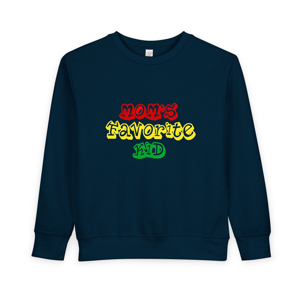 Mom's Favorite Kid Toddler Sweatshirt — Colorful Retro Rasta Kids Pullover