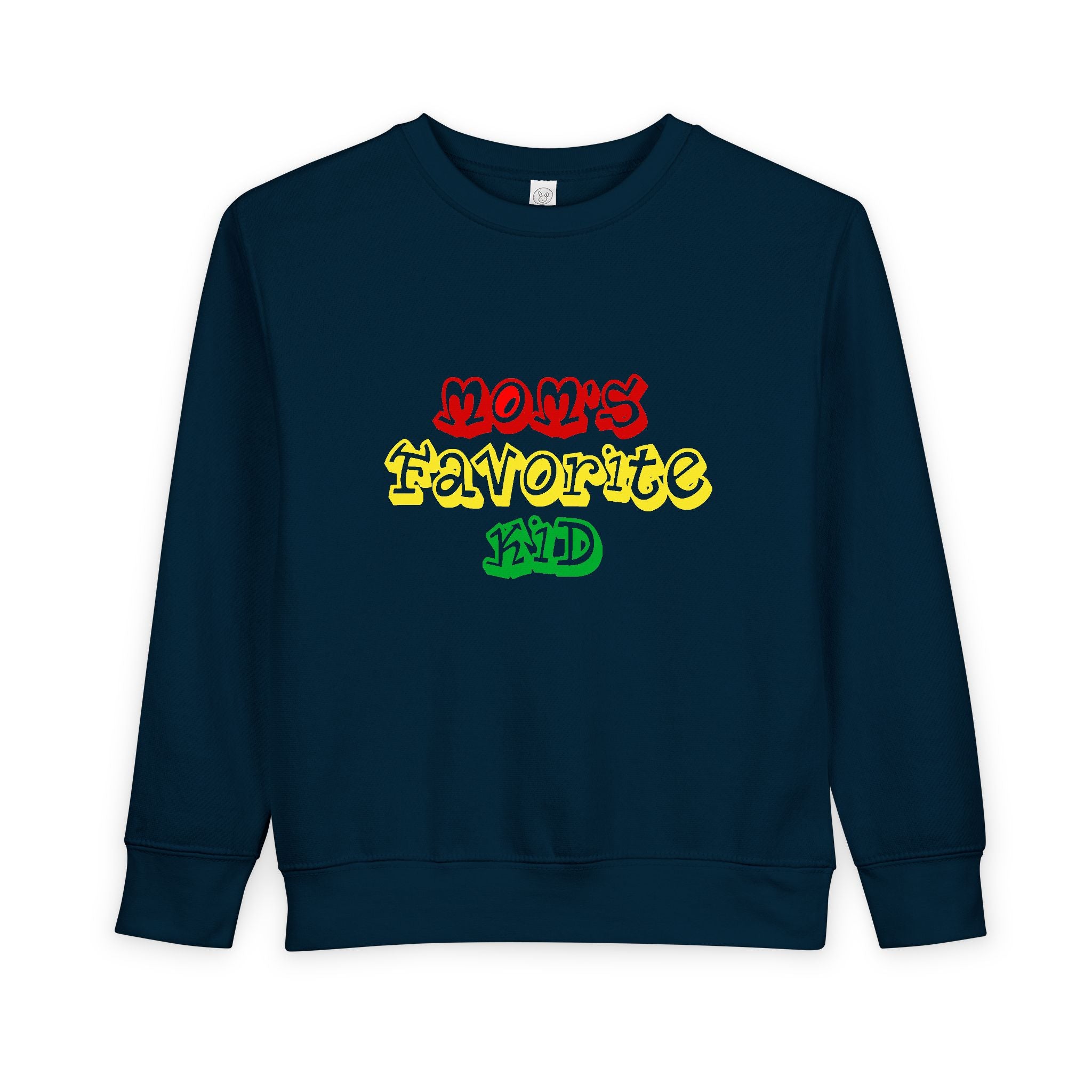Mom's Favorite Kid Toddler Sweatshirt — Colorful Retro Rasta Kids Pullover
