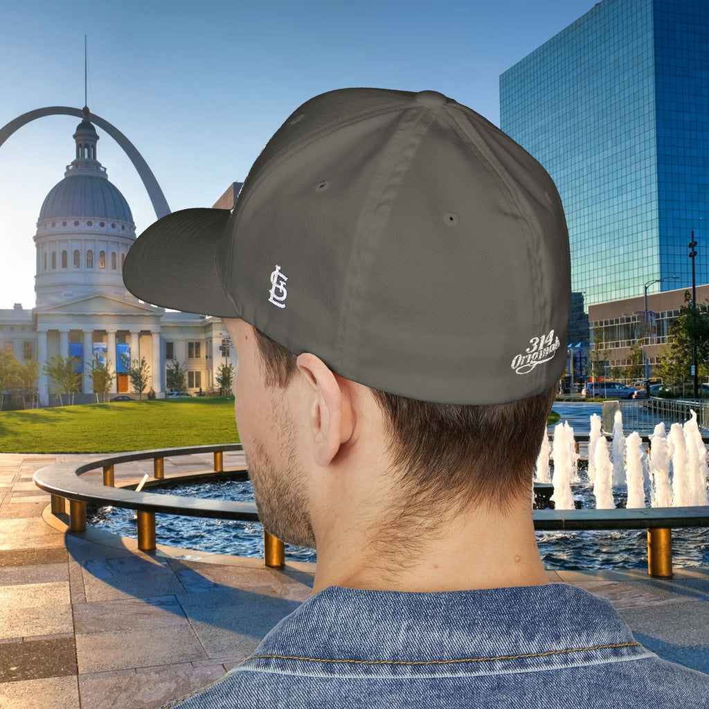 Embroidered "St. Louis" Closed-Back Structured Cap — Baseball Hat with 314 Retro Logo