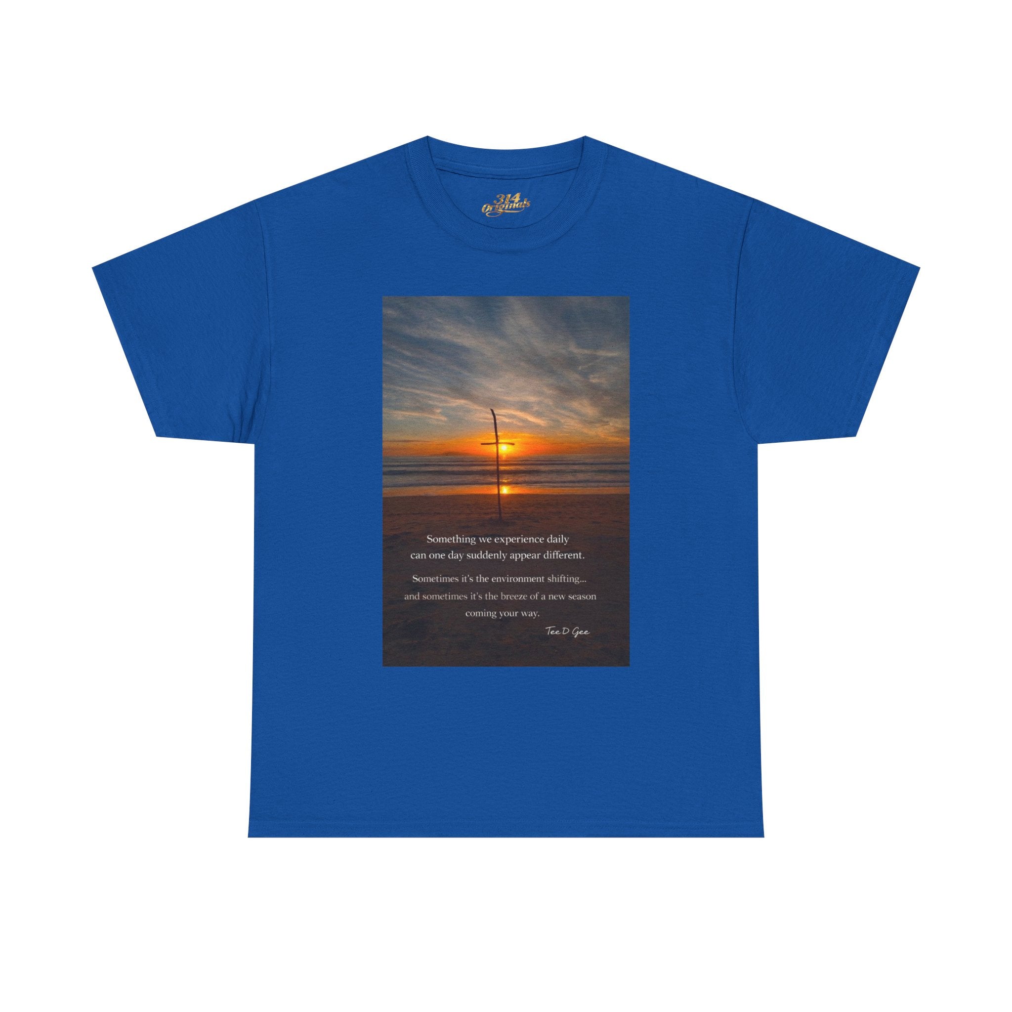 Sunset Beach Quote T‑Shirt — Inspirational Ocean Sunrise Tee - 314 Originals
