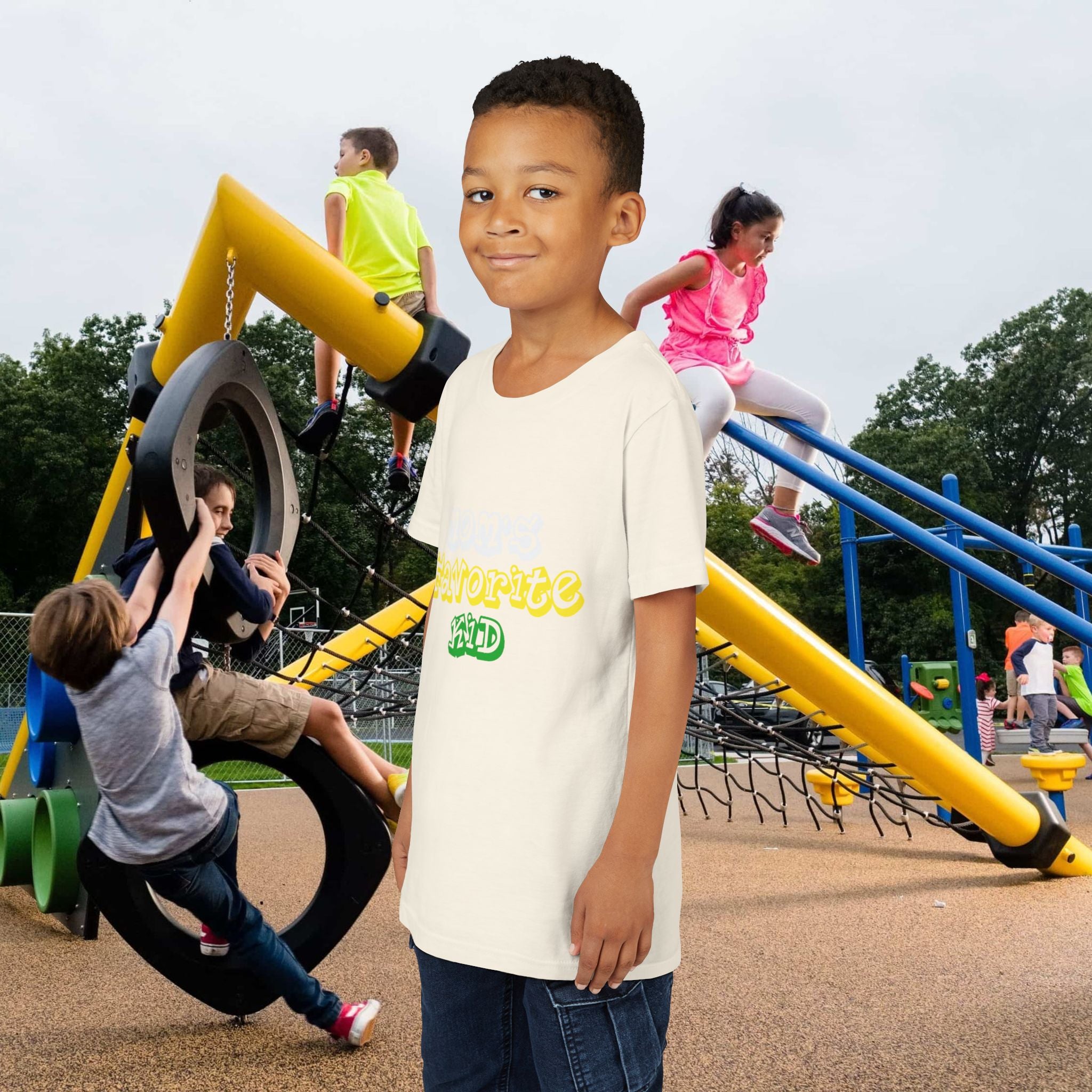 Boys "Favorite Kid" Retro Yellow & Green Graphic T-Shirt - 314 Originals