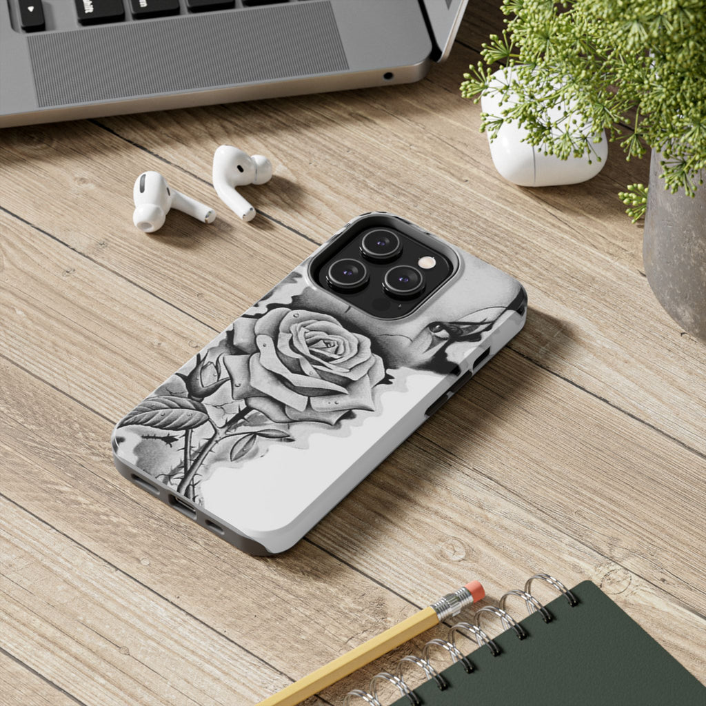 Noir Clown Face with Rose Shockproof Phone Cover - 314 Originals