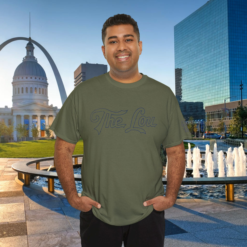 The Lou Script Green Tee — Vintage Script Graphic T-Shirt - 314 Originals