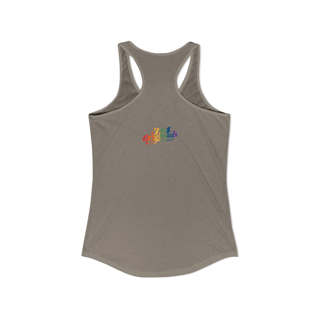 'PROUD' Women's Ideal Racerback Tank Printify Tank Top  314 Originals