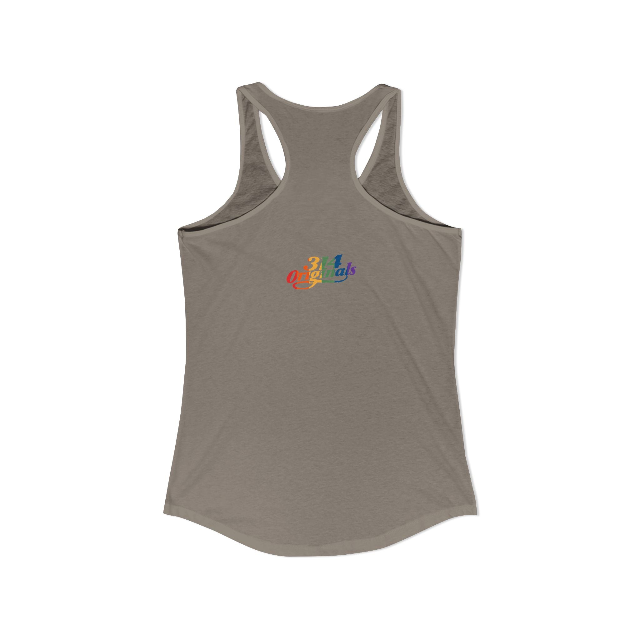 'PROUD' Women's Ideal Racerback Tank Printify Tank Top  314 Originals