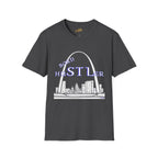St. Louis Arch Skyline Tee — Born Hustler Front, 314 Originals Back - 314 Originals