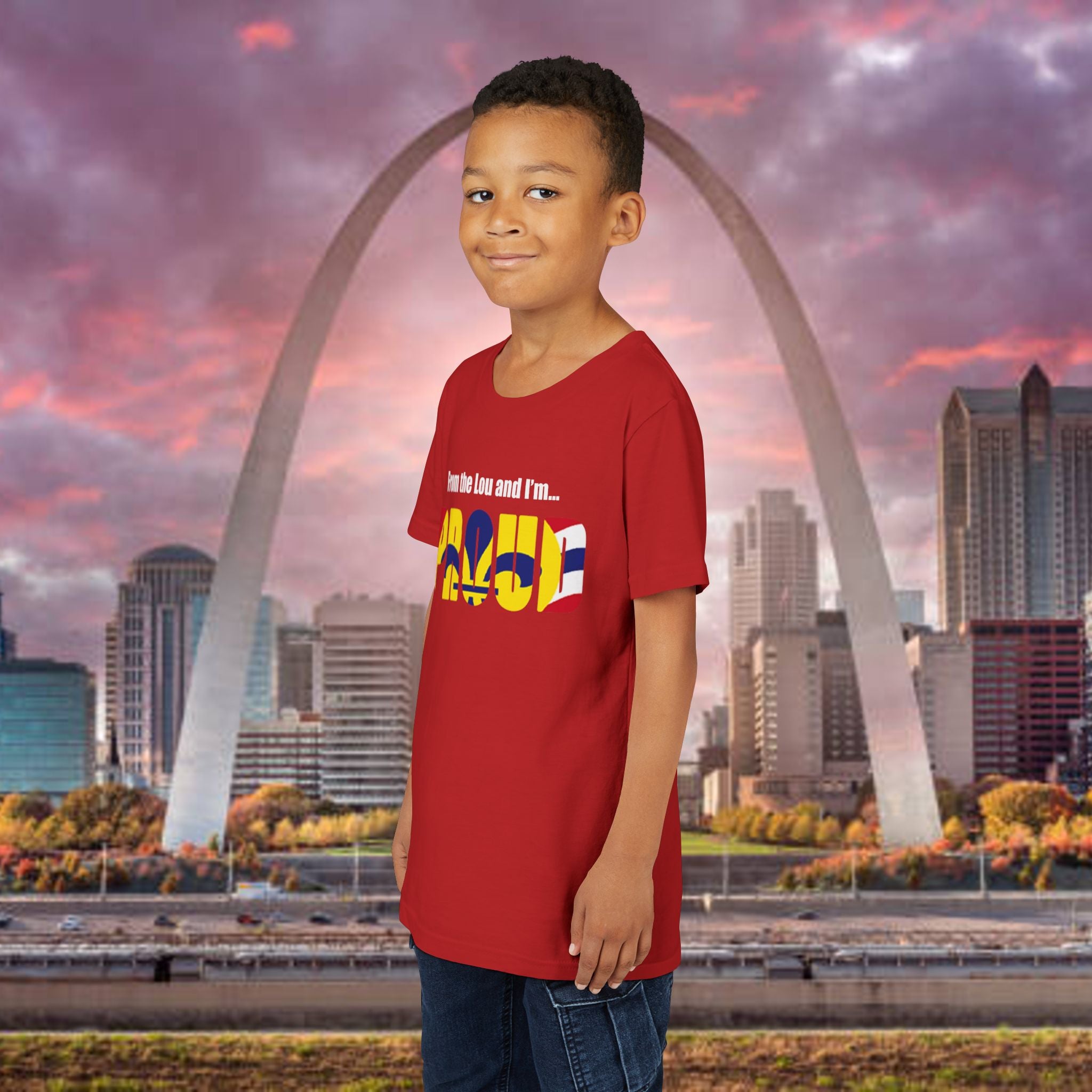 "From the Lou and I'm... Proud" St. Louis Flag Kids Shirt