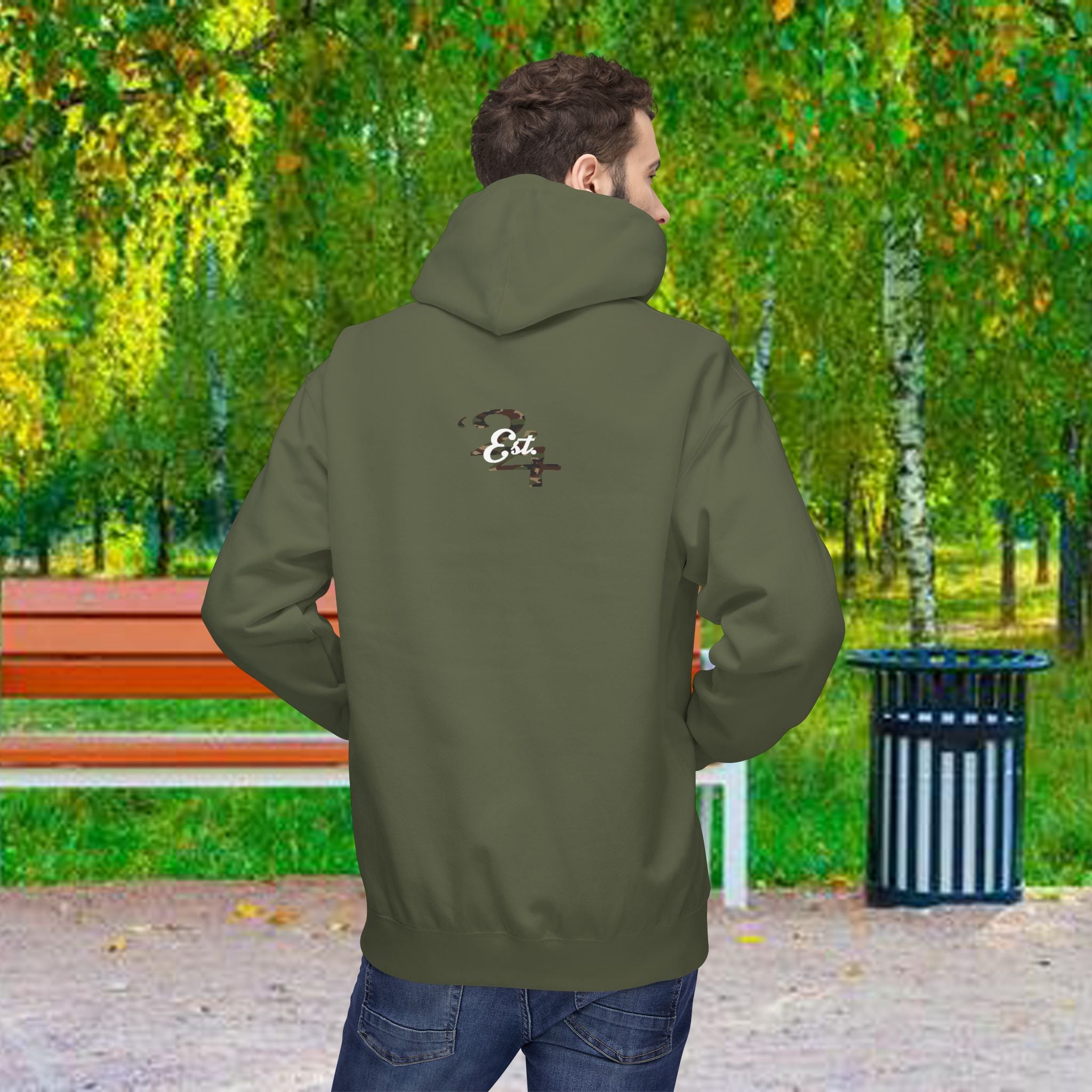 314 Originals Camo Hoodie — Retro Script Logo Pullover - 314 Originals