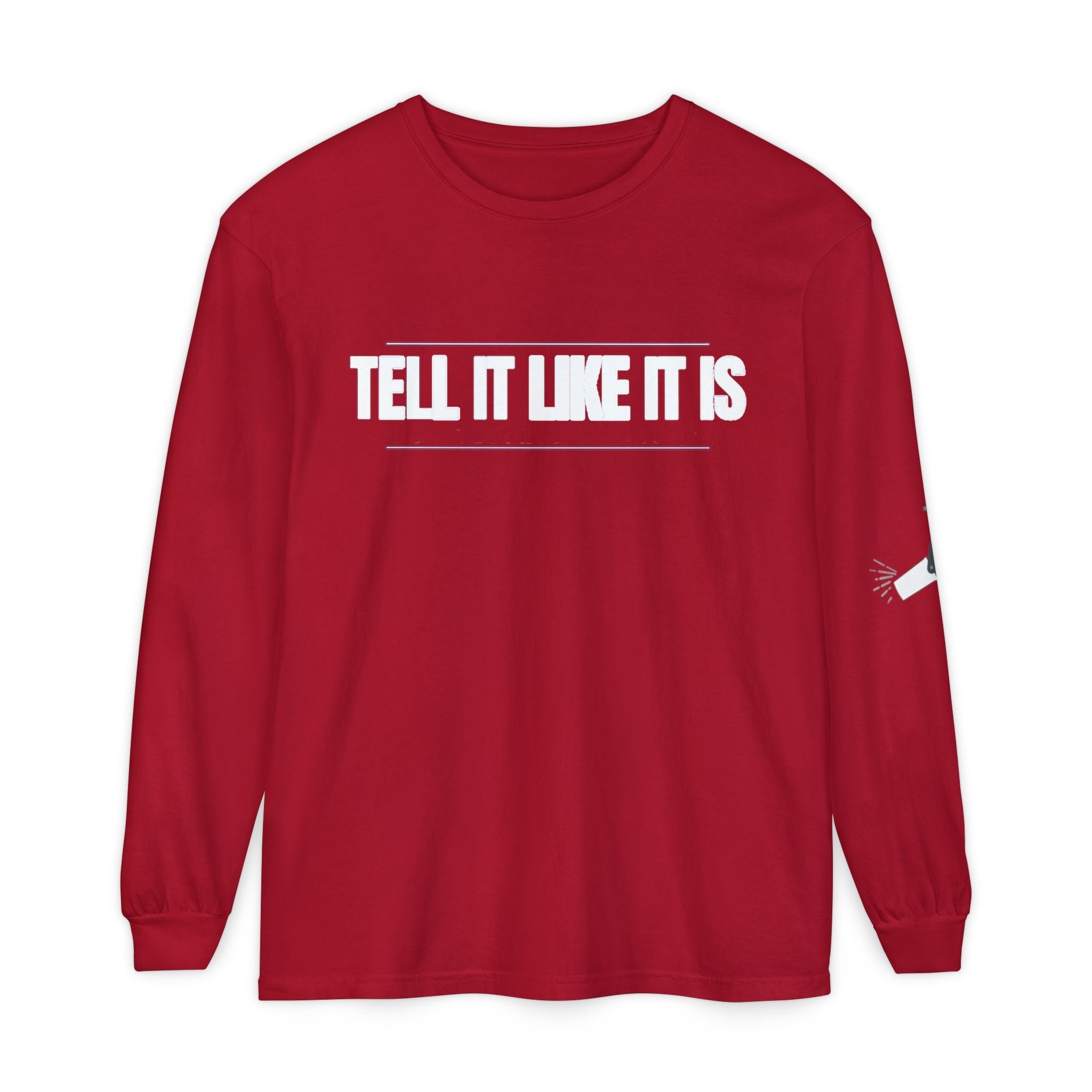 Tell It Like It Is Long Sleeve Tee — "No Scripts... No Filters... No Bullsh*t" Statement Shirt Printify Long-sleeve  314 Originals